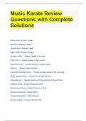 Music Karate Review Questions with Complete Solutions 