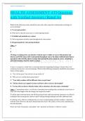 Health Assessment ATI EXAM 1 & HEALTH ASSESSMENT ATI Exam With Complete Solutions&sol; Guarantee A&plus; Score