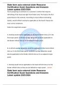 State farm auto external claim Resource Certification Exam Questions and Answers Latest update 2023&sol;2024&period; State farm auto external claim Resource Certification Exam Questions and Answers Latest update 2023&sol;2024&period; You're preparing an estimate on a custom