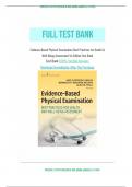 Test Bank for Evidence-Based Physical Examination Best Practices for Health & Well-Being Assessment 1st Edition&vert;&vert;ISBN-10&comma;0826164536&vert;&vert;ISBN-13&comma;978-0826164537&vert;&vert; A&plus; guide&period;