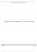 NURS 251 Pharmacology Module 3- Portage Learning A+ 100%