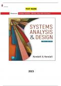 Systems Analysis and Design 10th Edition by Kenneth E. Kendall & Kendall Julie  - Complete Elaborated and Latest Test Bank. ALL Chapters (1-16) included and updated for 2023