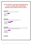 WGU D236 Pre-Assessment Pathophysiology Exam (New 2023/ 2024 Update) Real Questions and Verified Answers| Grade A 