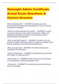 Gainsight Admin Certificate Actual Exam Questions &  Correct Answers