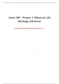 June QP - Paper 1 Edexcel (A) Biology AS-level