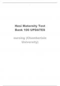Hesi Maternity Test Bank Maternity HESI 1 2 Test Bank (2019 2020 2021) Questions Answers & Rationale A+ Guide..