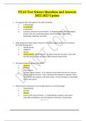 TEAS Test Science Questions and Answers 2022-2023 Update&period;
