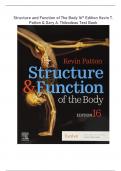 Structure and Function of The Body 16th Edition Kevin T. Patton & Gary A. Thibodeau Test Bank - Questions & Answers (Rated A+) | Updated 2023