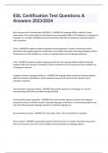 ESL Certification Test Questions & Answers 2023&sol;2024