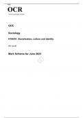 OCR AS Level Sociology PAPER 1 & 2 JUNE 2023 MARK SCHEMES