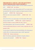 PROGRESSIVE CARE RN A 2023-2024 QUESTIONS WITH VERIFIED SOLUTIONS GRADED A&plus;