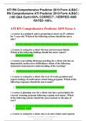 ATI RN Comprehensive Predictor 2019 Form A&comma;B&C &sol; RN Comprehensive ATI Predictor 2019 Form A&comma;B&C &vert; &lpar;180 Q&A Each&rpar; 100&percnt; CORRECT &vert; VERIFIED AND RATED 100&percnt;