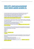 2023 ATI med surg proctored  exam latest update graded A&plus;