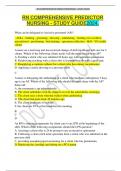 RN COMPREHENSIVE PREDICTOR NURSING - STUDY GUIDE2024&period;