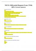 NR511&colon; Differential Diagnosis Exam 2 With  100&percnt; Correct Answers
