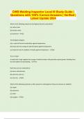 CWB Welding Inspector Level III Study Guide &vert; Questions with 100&percnt; Correct Answers &vert; Verified &vert; Latest Update 2024