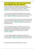 ATI FUNDAMENTALS PROCTOR 70QUESTIONS AND ANSWERS 2023&sol;2024 RATED A&plus; 