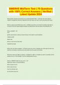 SWERVE MidTerm Test &vert; 70 Questions with 100&percnt; Correct Answers &vert; Verified &vert; Latest Update 2024