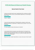 Final Exam: NUR2459 / NUR 2459 (Latest 2024 / 2025 UPDATES STUDY BUNDLE) Mental And Behavioral Health Nursing | Questions and Verified Answers | Graded A - Rasmussen