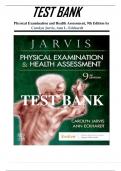Test Bank for Physical Examination and Health Assessment 9th Edition by Carolyn Jarvis, Ann Eckhardt / All Chapters 1-32 / Full Complete Guide A+