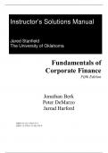 Solution Manual for Fundamentals of Corporate Finance, 5th Edition by Jonathan Berk, Peter DeMarzo, Jarrad Harford