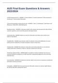 AUD Final Exam Questions & Answers 2023&sol;2024