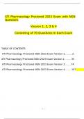 ATI Pharmacology Proctored 2023 Exam's Version 1, 2, 3 & 4, with NGN Questions and Answers (Verified Revised Full Exam)