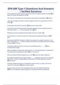 EPA 608 Type 3 Questions And Answers &vert; Verified Solutions