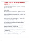 Club Pilates all Quiz Questions 2023&vert;  graded a&plus; 