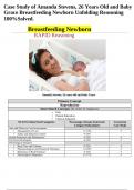 Case Study of Amanda Stevens, 26 Years Old and Baby Grace Breastfeeding Newborn Unfolding Reasoning 100%Solved.