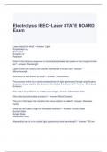Electrolysis IBEC+Laser STATE BOARD Exam Questions and Answers