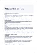 MN Eyelash Extension Laws Exam with correct Answers 100%