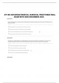 ATI RN ADVANCED MEDICAL SURGICAL PROCTORED REAL EXAM WITH NGN DECEMBER 2023