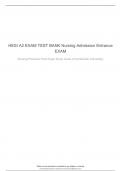 HESI A2 EXAM TEST BANK Nursing Admission Entrance EXAM