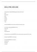 ISSA CPR AND AED QUESTIONS AND ANSWERS 2023&sol;2024