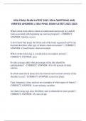 bundle for ISYE6501 Final EXAM QUESTIONS AND ANSWERS 2022-2024&sol;ISYE 6501 FINAL EXAM LATEST UPDATE 2022-2024