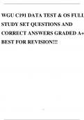 WGU C191 DATA TEST & OS FULL STUDY SET QUESTIONS AND CORRECT ANSWERS GRADED A+ BEST FOR REVISION!!!