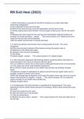 RN Exit Hesi &lpar;2023&rpar; Questions and Answers Graded A&plus;