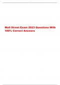 Wall Street Exam 2023 Questions With  100% Correct Answers