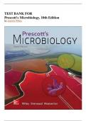 TEST BANK FOR Prescott's Microbiology, 10th Edition by Joanne Willey