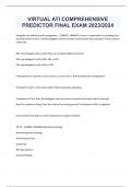 VIRTUAL ATI COMPREHENSIVE  PREDICTOR FINAL EXAM 2023&sol;2024