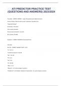 ATI PREDICTOR PRACTICE TEST &lpar;QUESTIONS AND ANSWERS&rpar; 2023&sol;2024