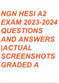 NGN HESI A2 EXIT EXAM () Questions and Answers /GRADED A