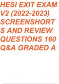 HESI EXIT EXAM RN V2 (2023) SCREENSHOTS AND REVIEW QUESTIONS ( 160 Q&A )BEST EXAM SOLUTION GUARANTEED SUCCESS GRADED A+