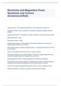  Electricity and Magnetism Exam Questions and Correct Answers&lpar;verified&rpar;&period;