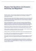  Physics Test Questions and Answers- Electricity and Magnetism&period;