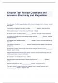  Chapter Test Review Questions and Answers&colon; Electricity and Magnetism&period;