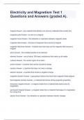 Electricity and Magnetism Test 1 Questions and Answers &lpar;graded A&rpar;&period;