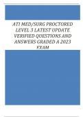 ATI MED/SURG PROCTORED  LEVEL 3 LATEST UPDATE  VERIFIED QUESTIONS AND  ANSWERS GRADED A 2023  EXAM