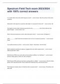 Spectrum Field Tech exam 2023&sol;2024 with 100&percnt; correct answers